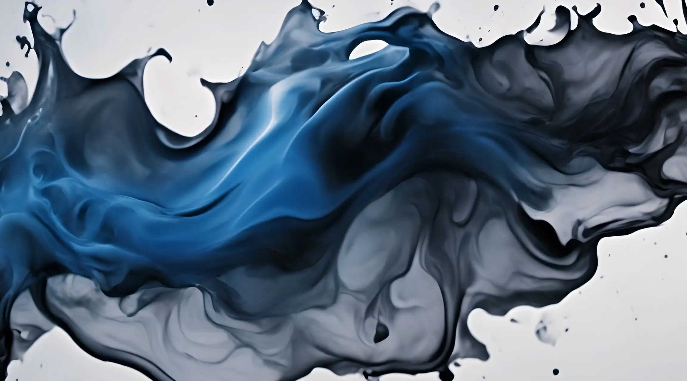 Swirling Blue and Grey Fluids Elegant Video Clip